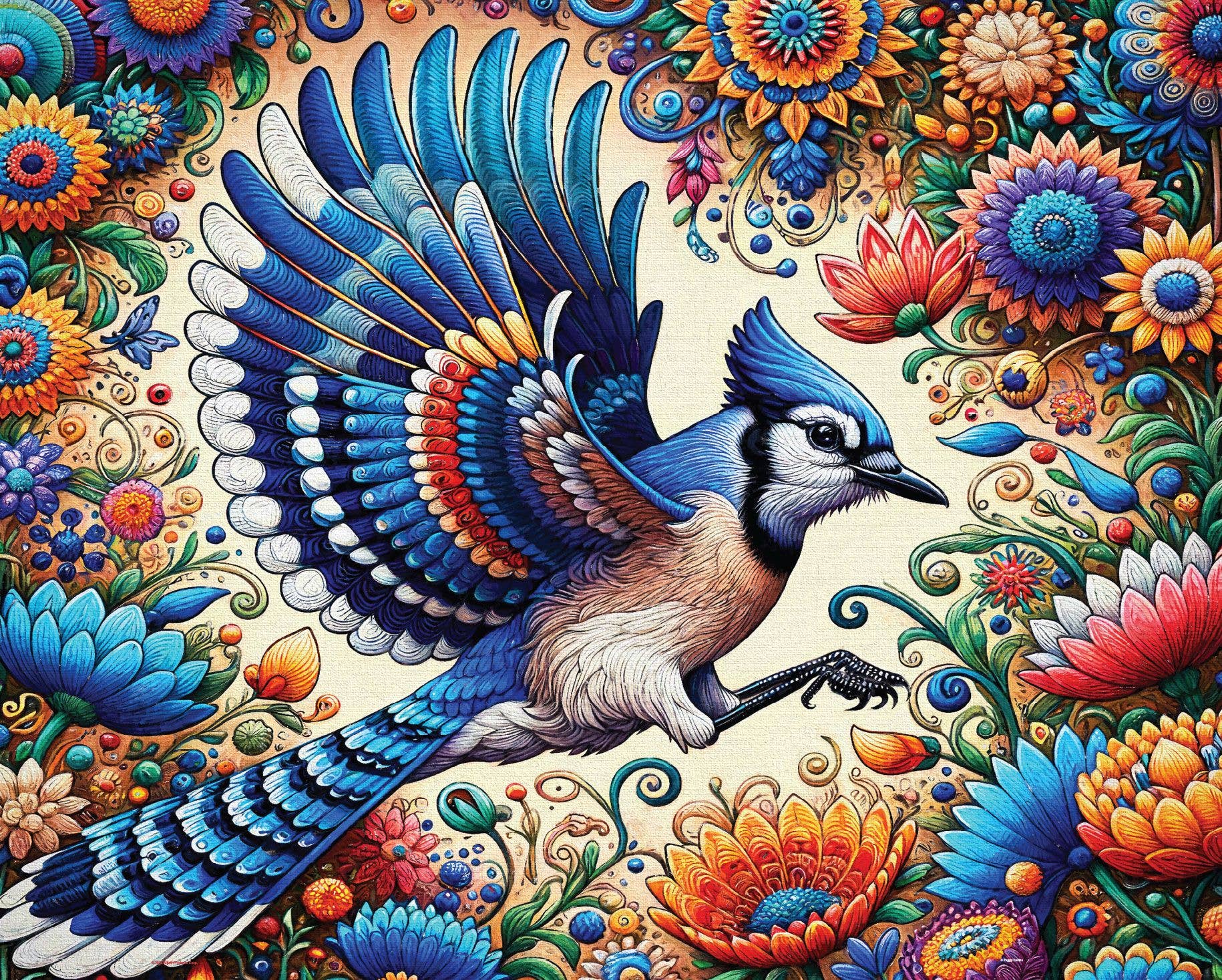 Blue Jay in Summer 1000 Piece Jigsaw Puzzle