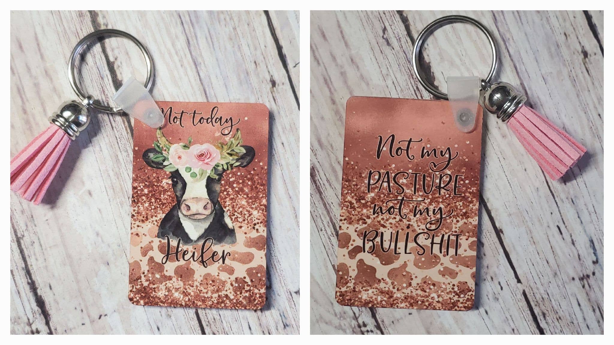 Cow Keychain, Not Today Heifer