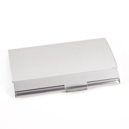 Stainless Steel Business Card Case with Brushed Finish