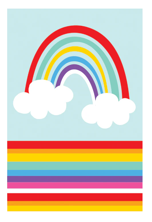 Rainbow and Clouds Smart Cloth