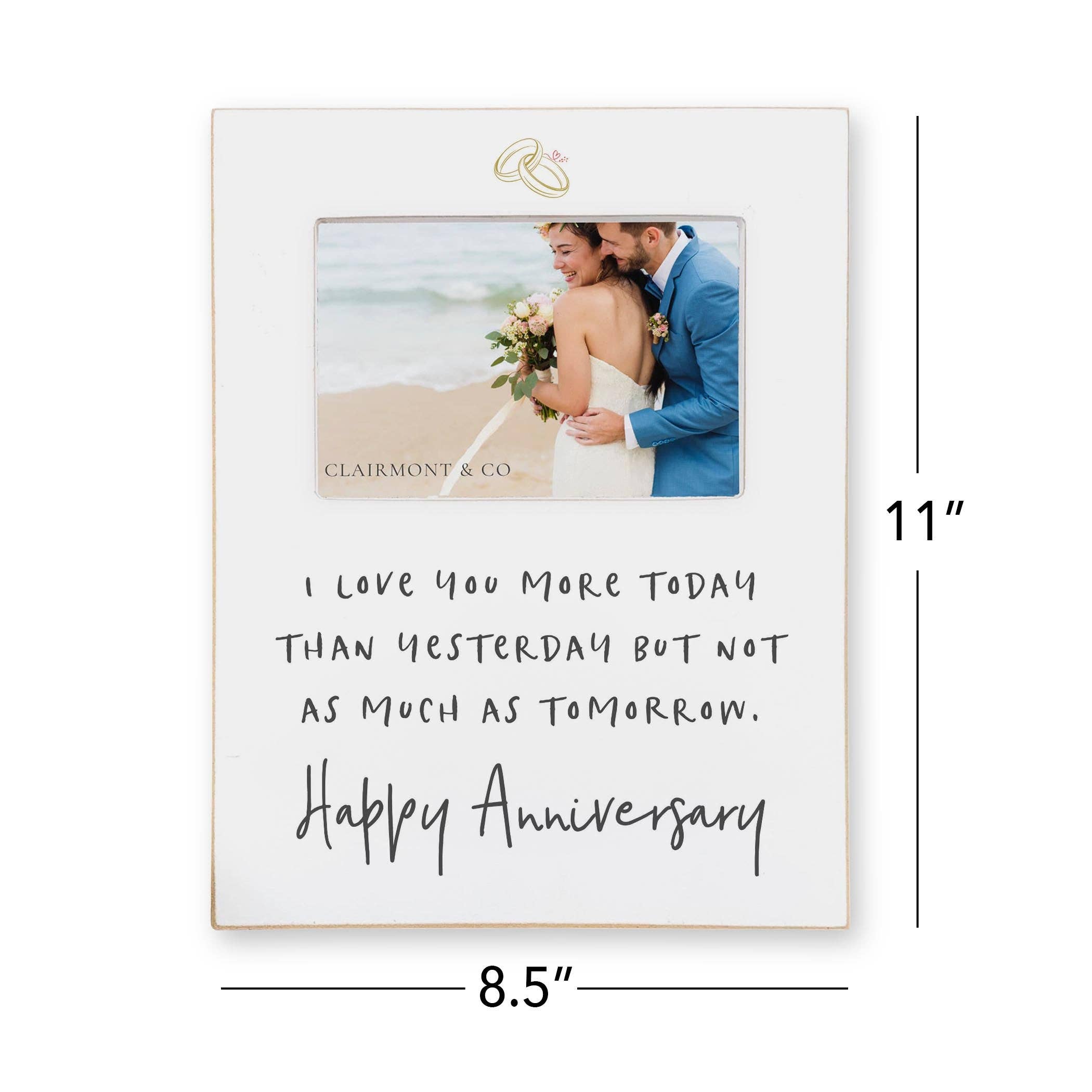 Anniversary I Love You More, 4x6 Photo Frame