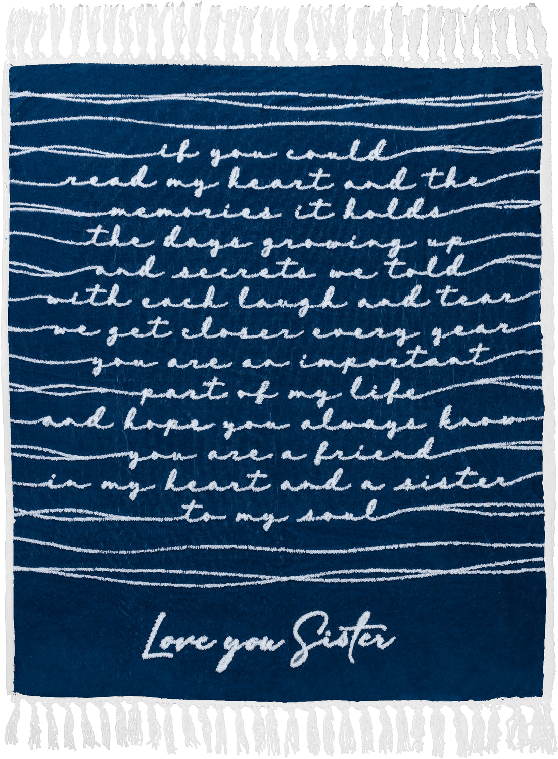 Love You Sister Royal Plush Blanket Blue