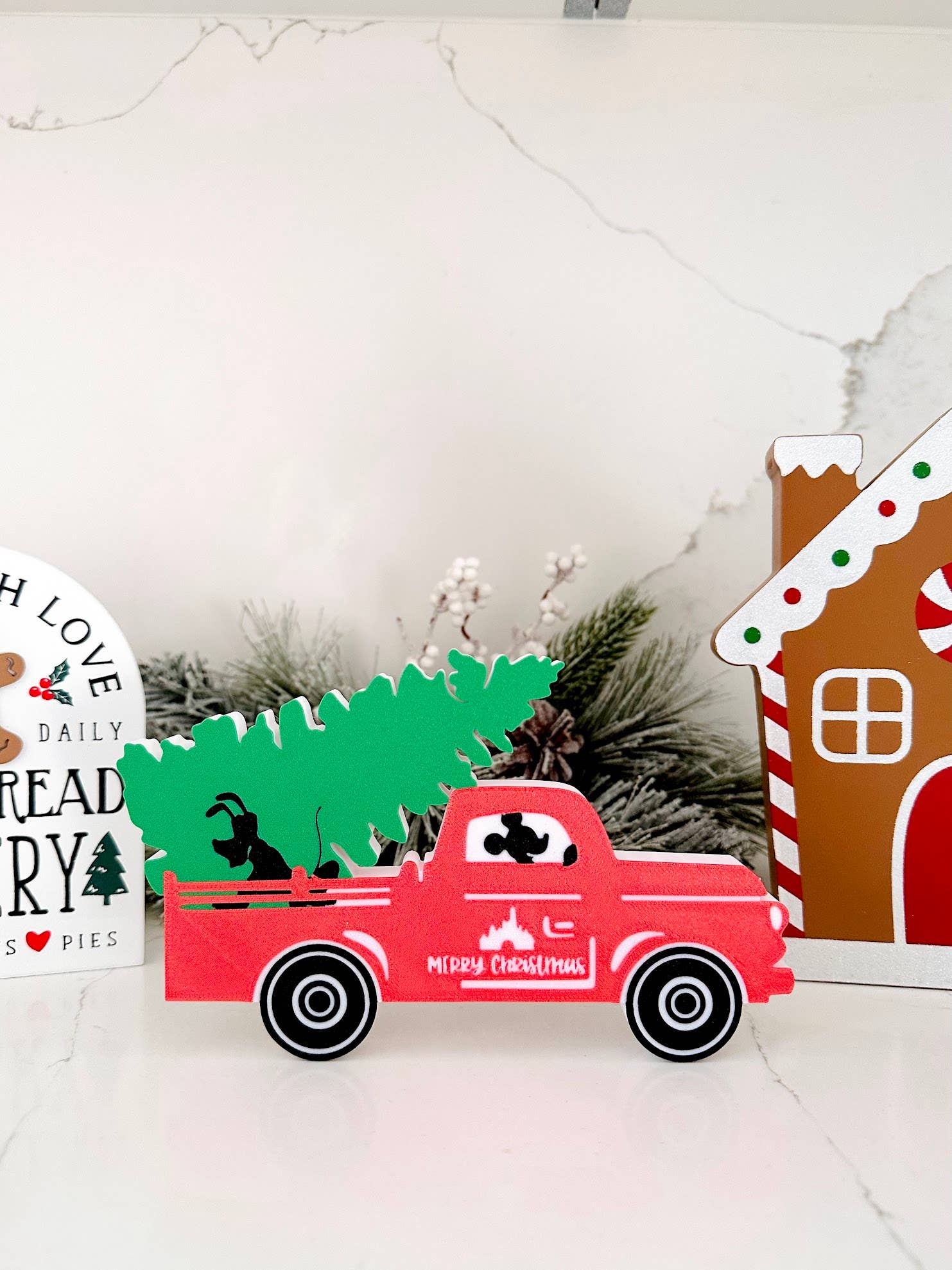 Disney Mickey Christmas Farmhouse Truck Decor