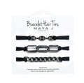 Bracelet Hair Tie Maya J Gunmetal and Black Elastic Cord