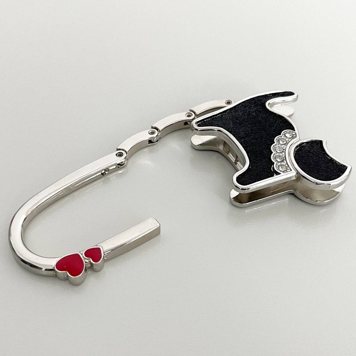 Foldable Purse Hook Hanger: Purple Baguette
