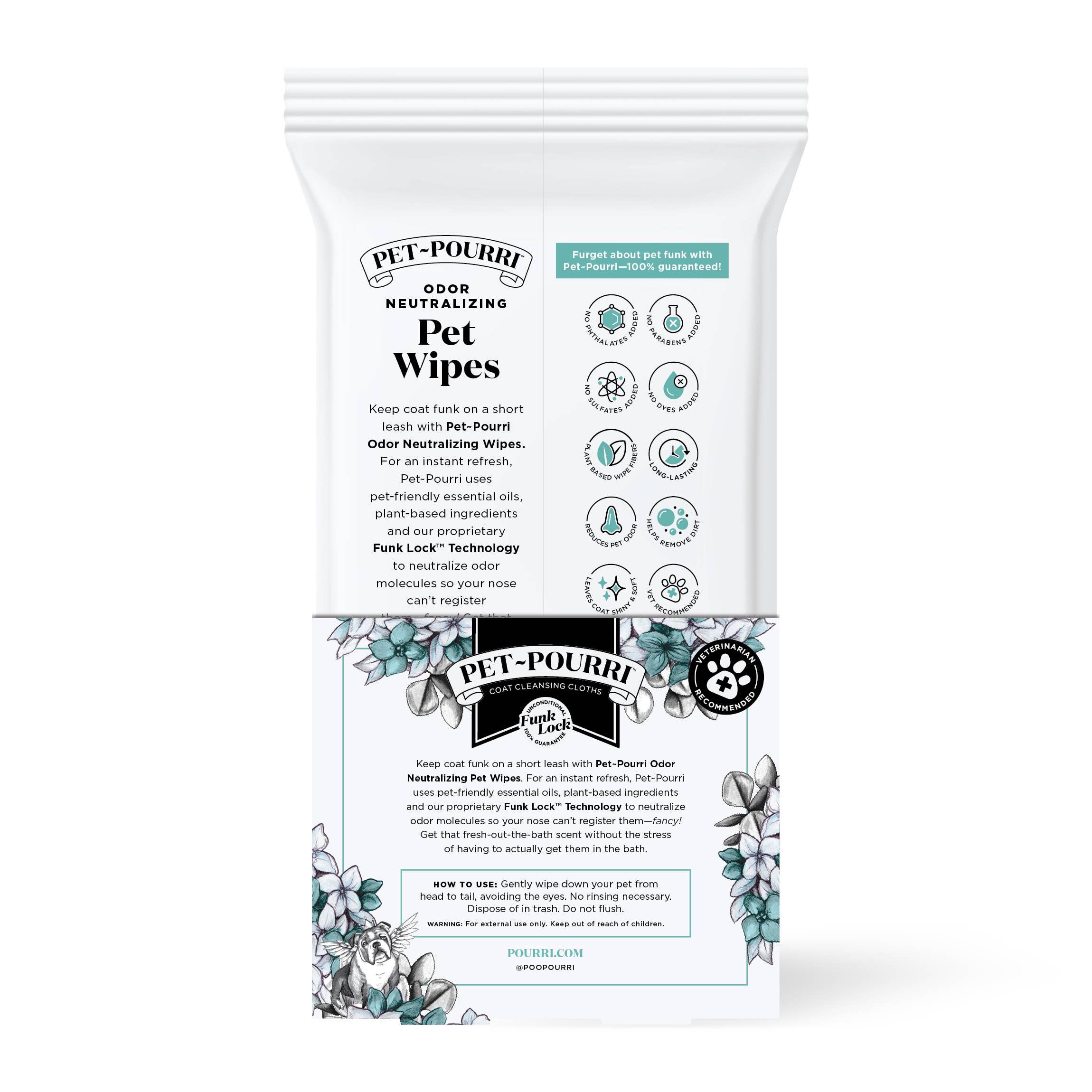 Pet Coat Wipes - 50ct - Pawsitively Fresh Scent