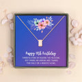 Happy 18th Birthday Necklace / Silver Cube