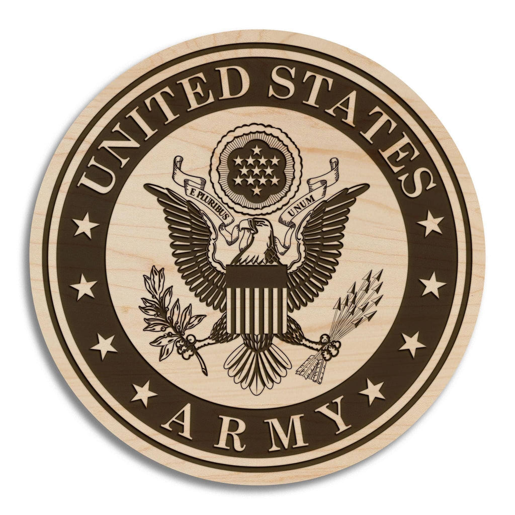 United States Army Seal Coaster - Maple Wood