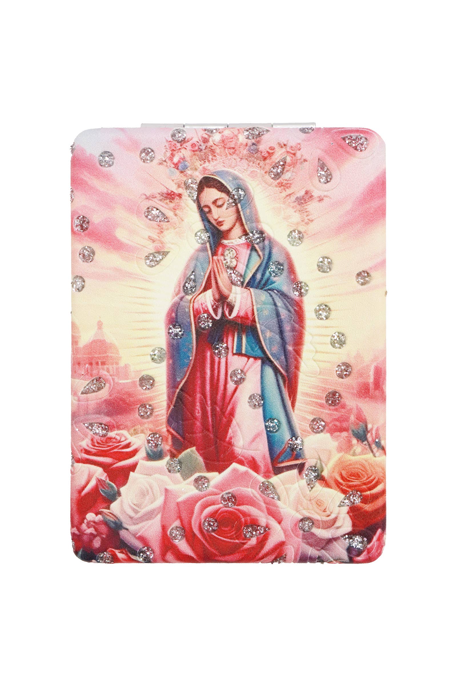 Guadalupe Glitter Compact Makeup Mirror