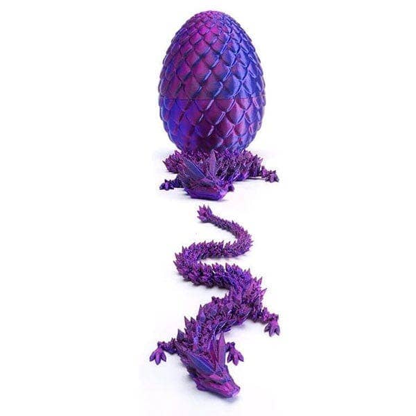 Dragon and Egg Set Purple and Blue