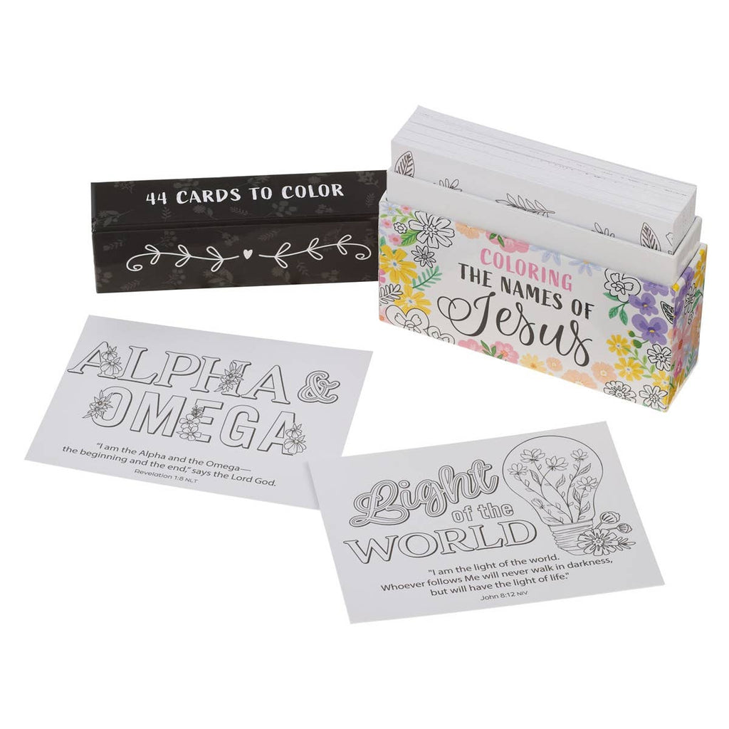 Coloring The Names of Jesus Coloring Cards