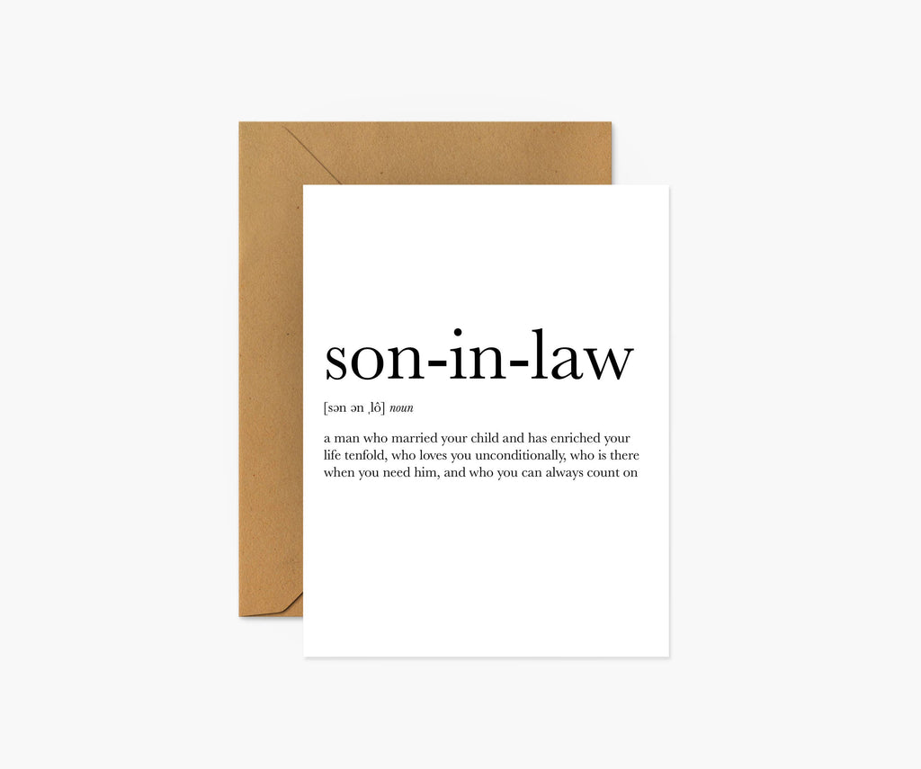 Footnotes - Son-in-Law Definition - Everyday Card