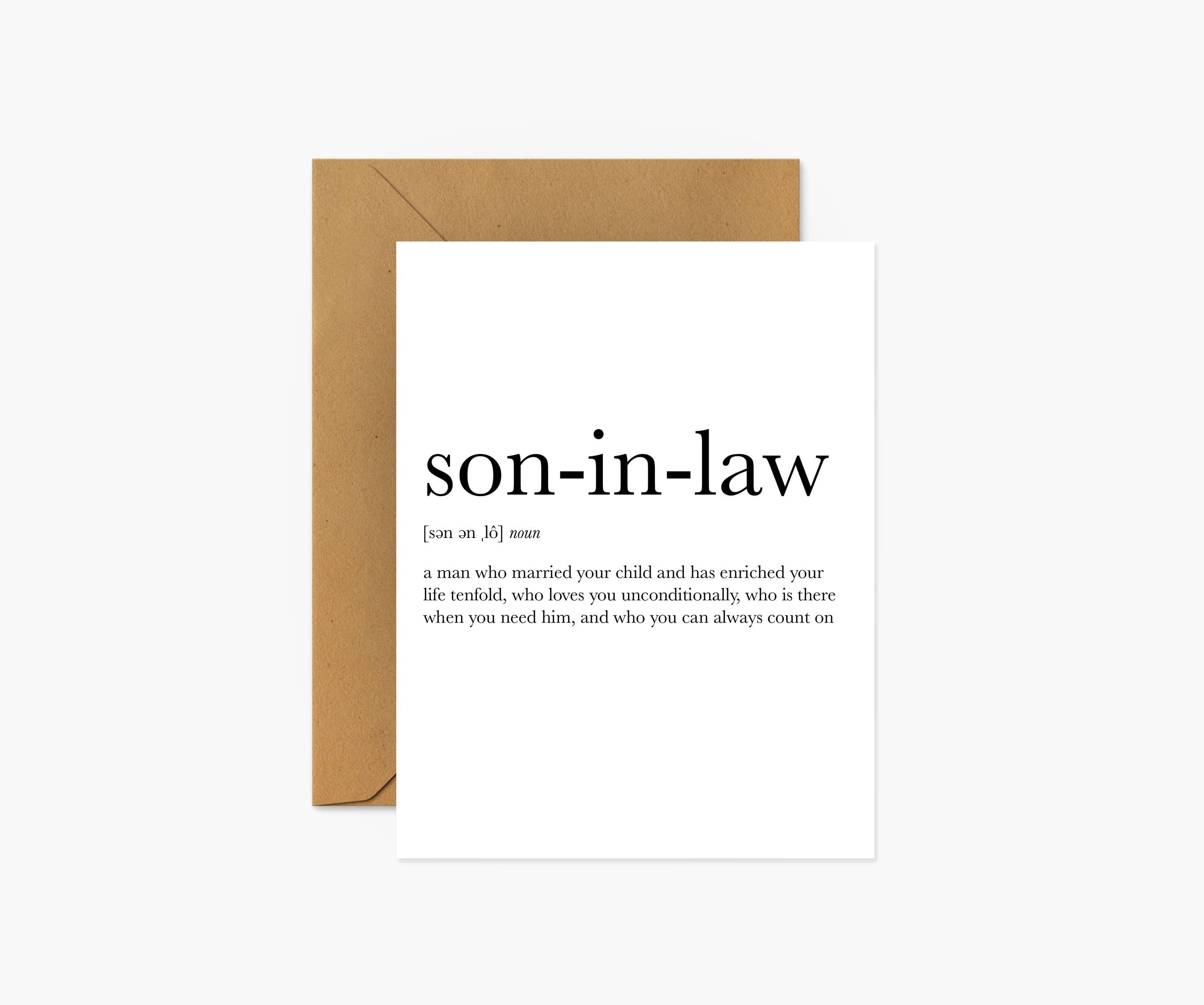 Footnotes - Son-in-Law Definition - Everyday Card