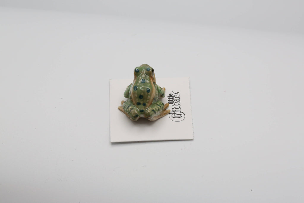 Rana Leopard Frog Porcelain Miniature