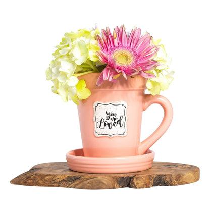 You Are Loved Flower Pot Mug