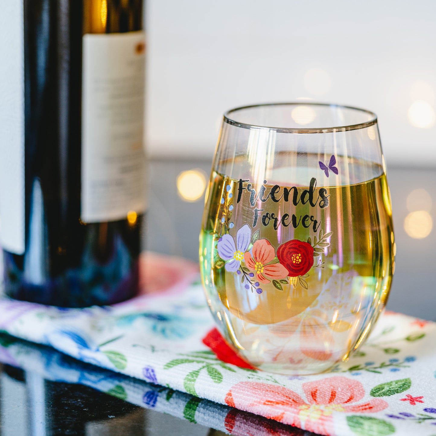 Friends Forever Stemless Wine Glass