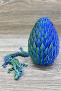 Blue/Green 3D Dragon with Egg