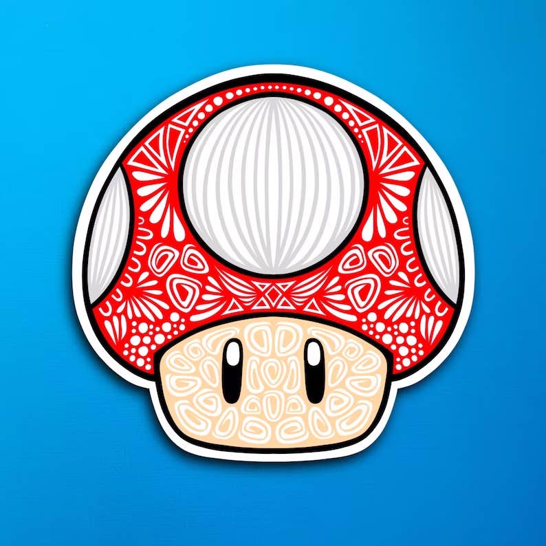 Mario Mushroom Sticker