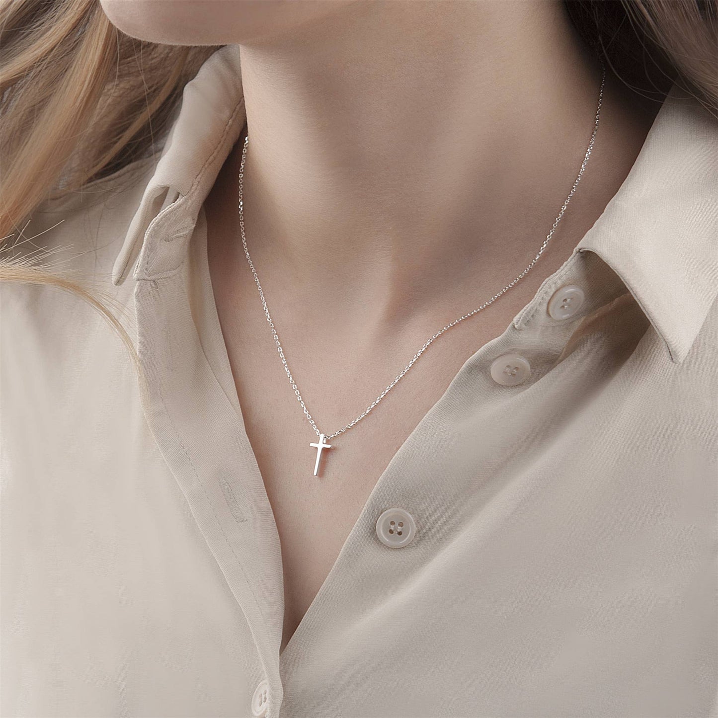 Faith Can Move Mountains Motivational Cross Necklace