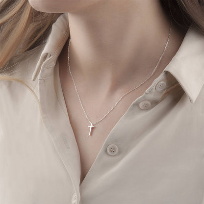 Faith Can Move Mountains Motivational Cross Necklace