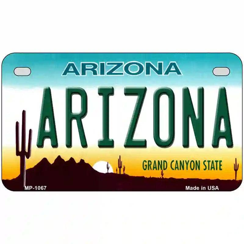 Arizona Novelty Metal License Plate: 12" x 6"