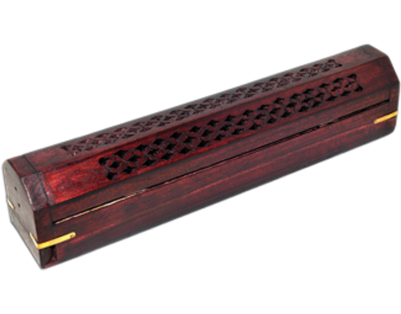 Wooden Coffin Red Incense Burner