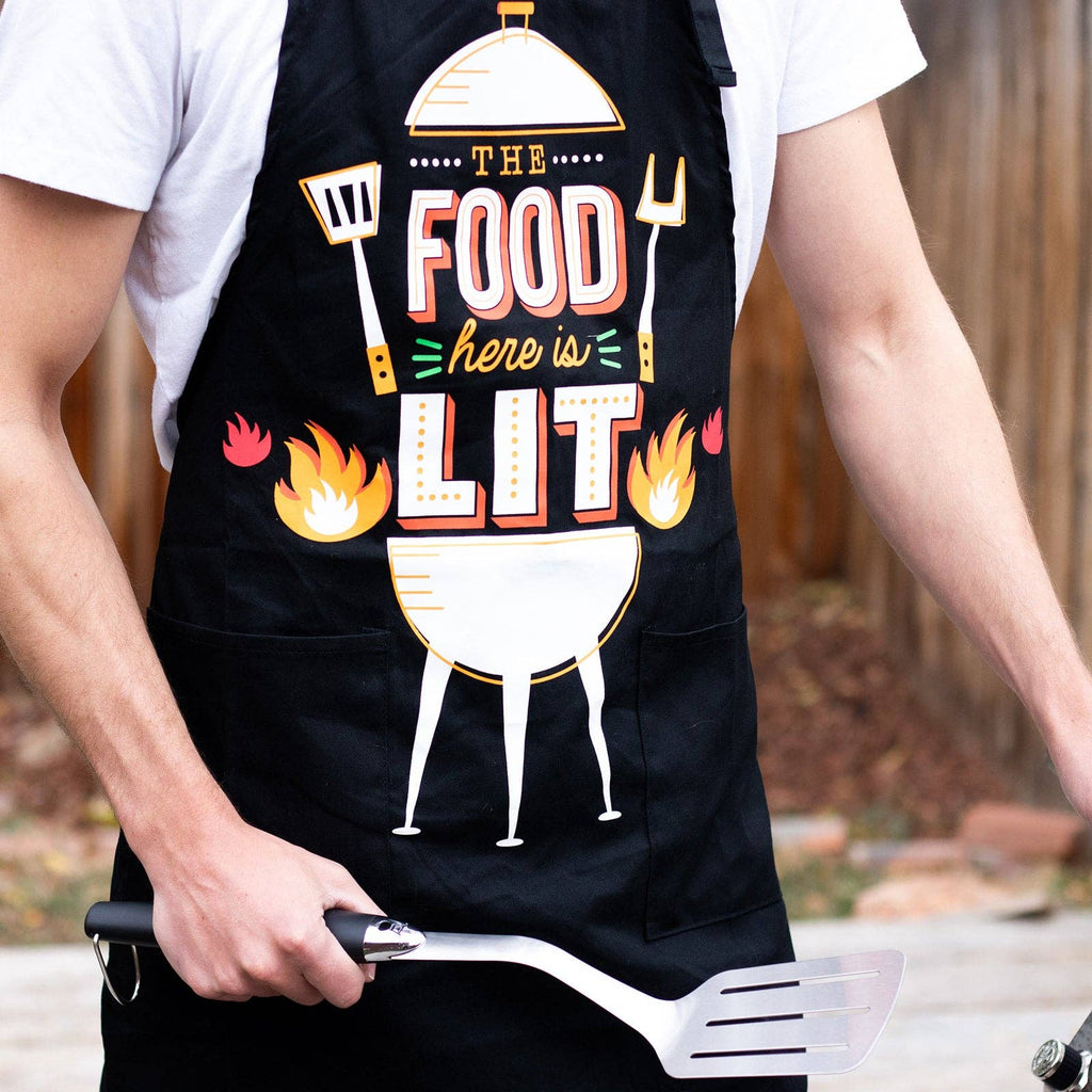 The Food Here Is Lit Apron