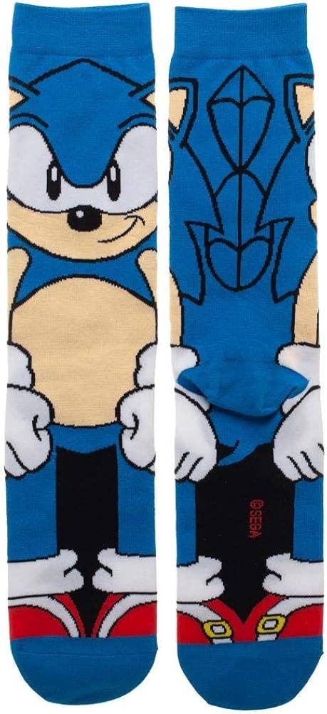 Sonic the Hedgehog Men's Animigos 360 Character Socks