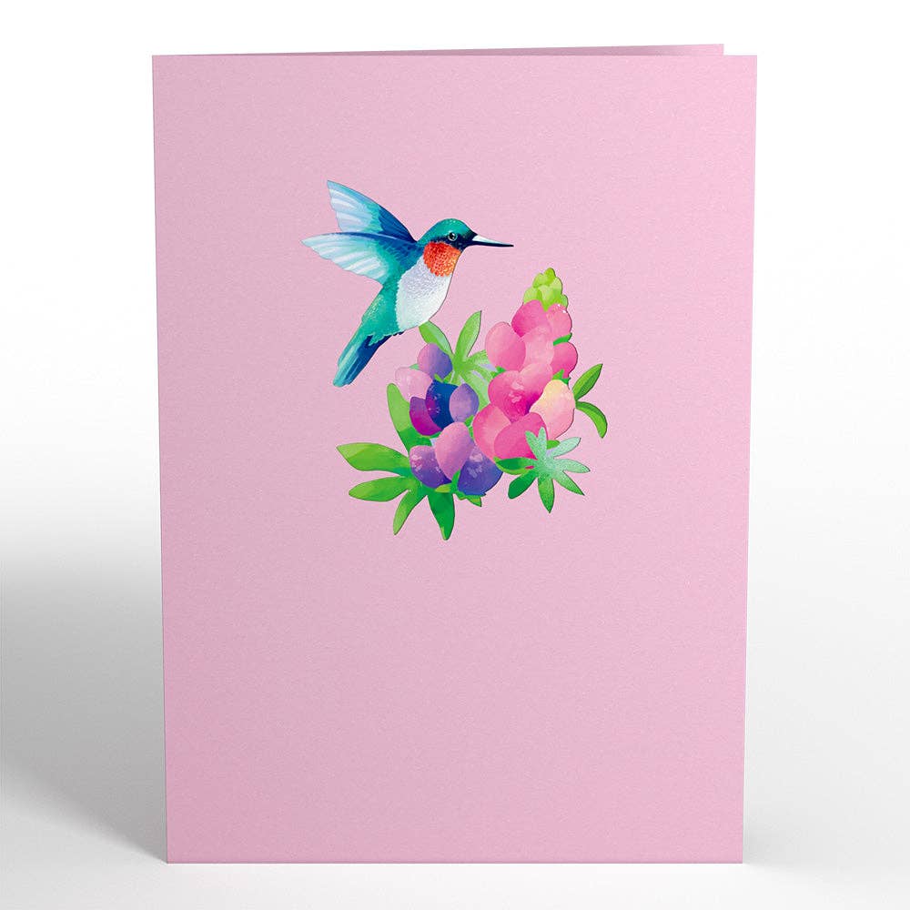 Lupine Hummingbird Lovepop Card
