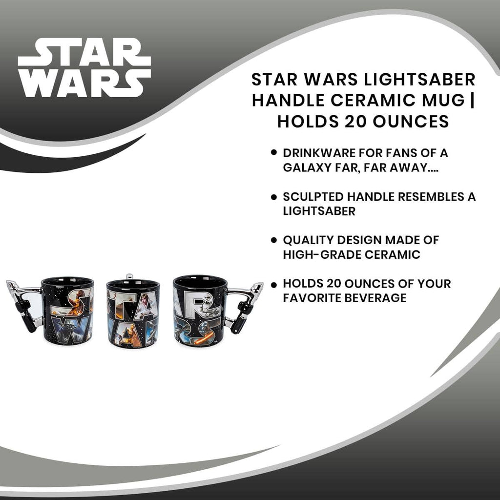 Star Wars Lightsaber Handle Ceramic Mug | Holds 20 Ounces