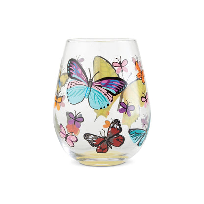 Butterfly Lolita Stemless Wine Glass