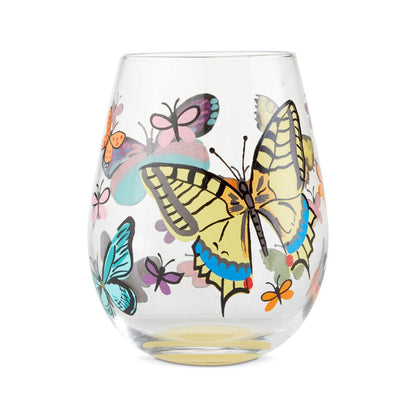 Butterfly Lolita Stemless Wine Glass