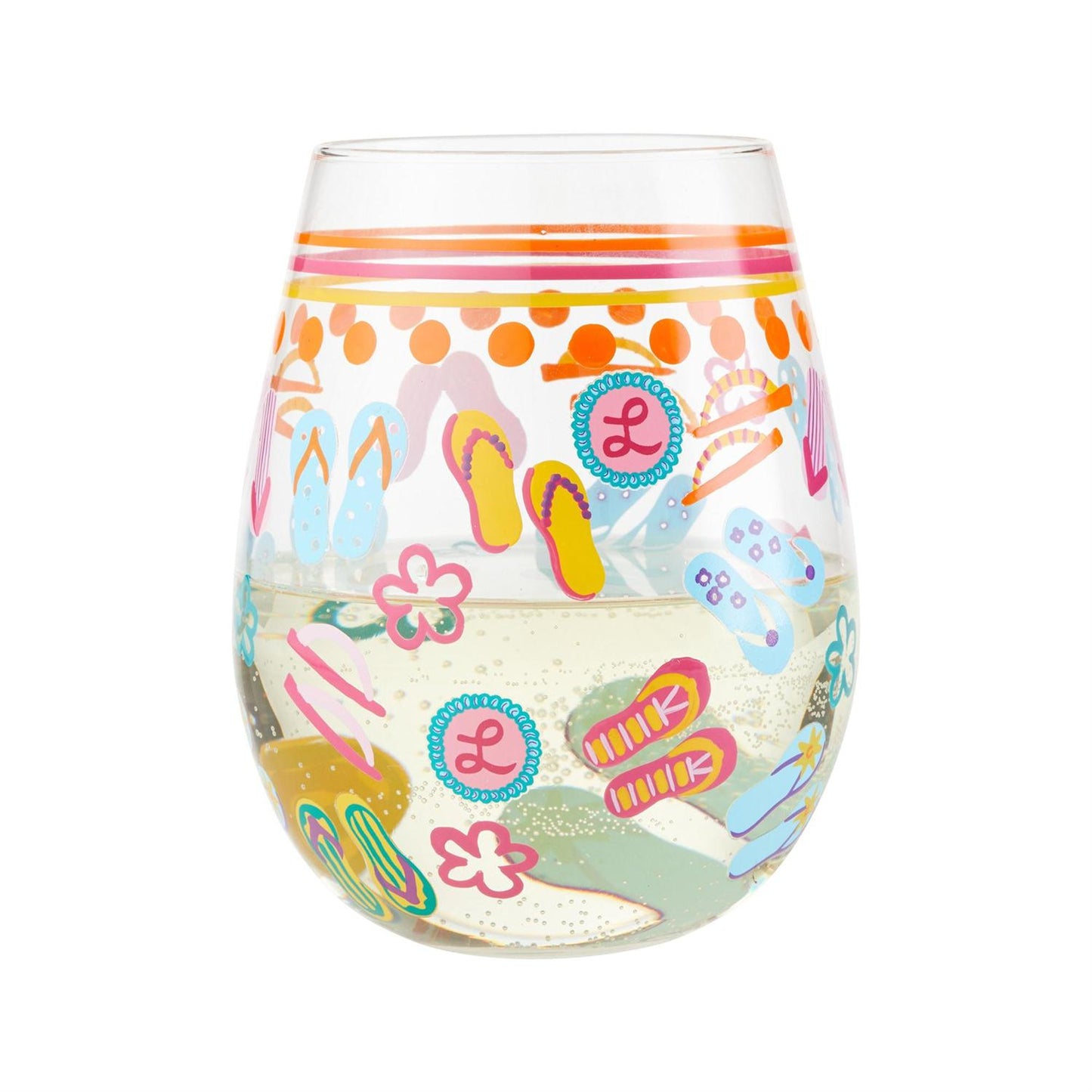 Flip Flops, Too Lolita Stemless Wine Glass