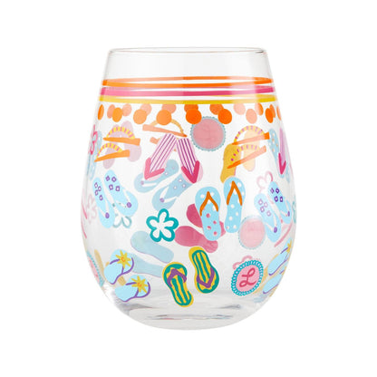 Flip Flops, Too Lolita Stemless Wine Glass