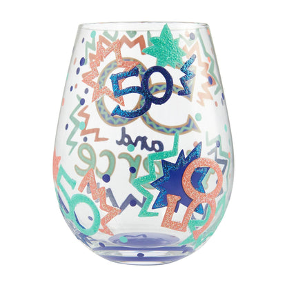 50 and Fierce Lolita Stemless Wine Glass