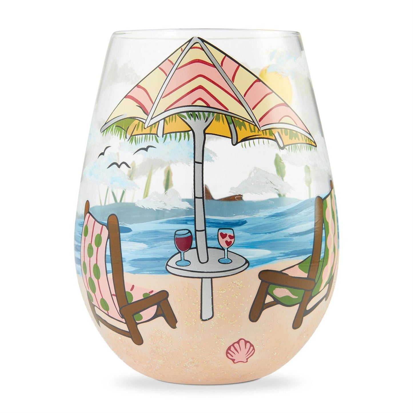 Beach Please Lolita Stemless Wine Glass