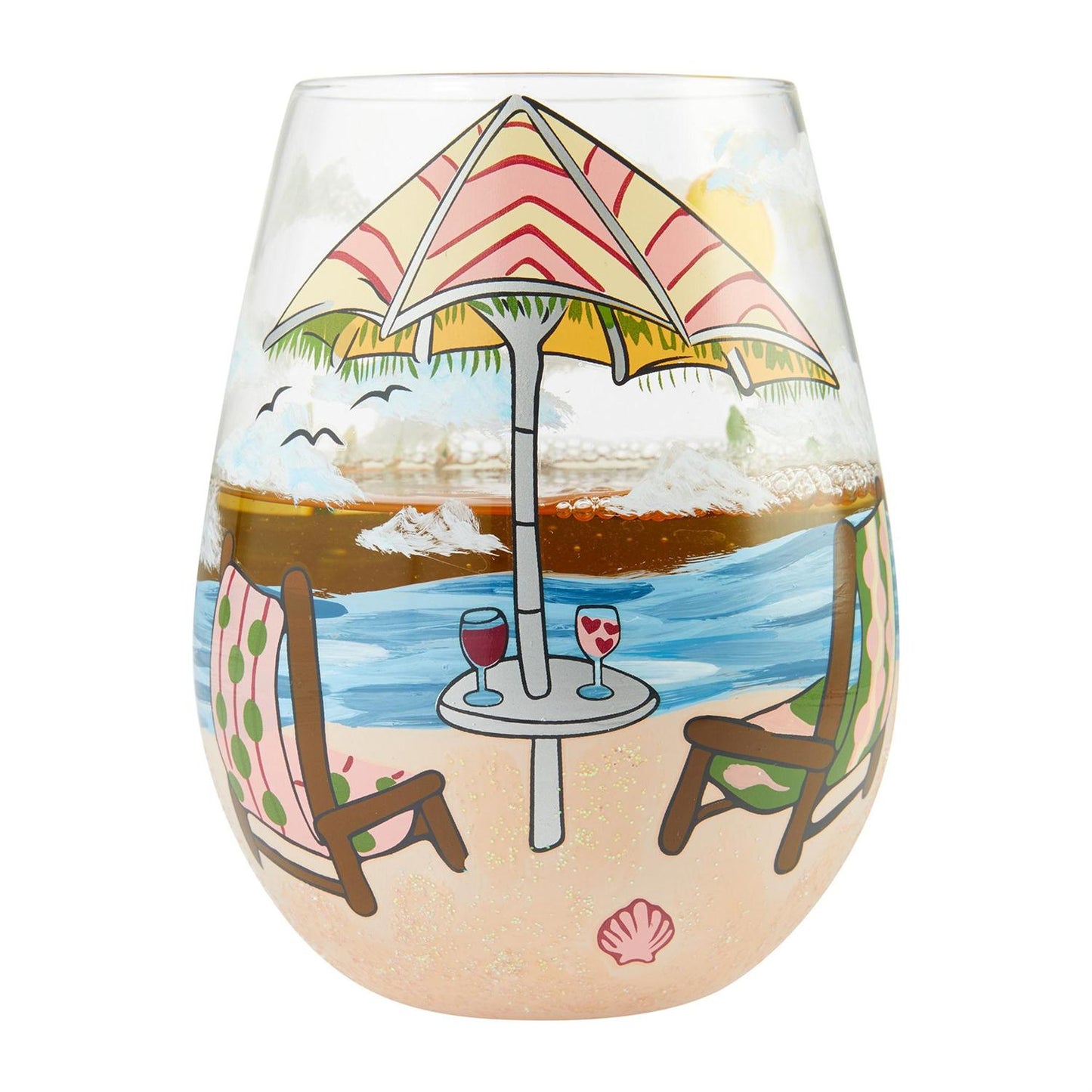 Beach Please Lolita Stemless Wine Glass