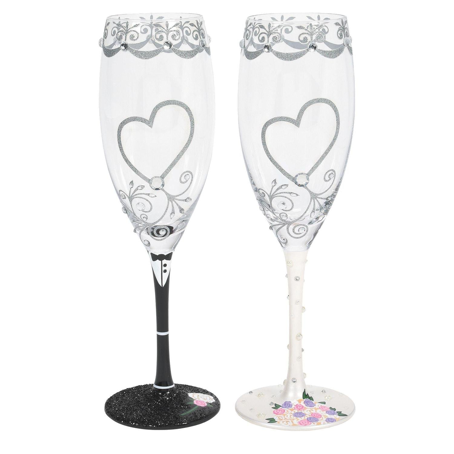 Cheers To The Bride & Cheers To The Groom Lolita Toasting Set