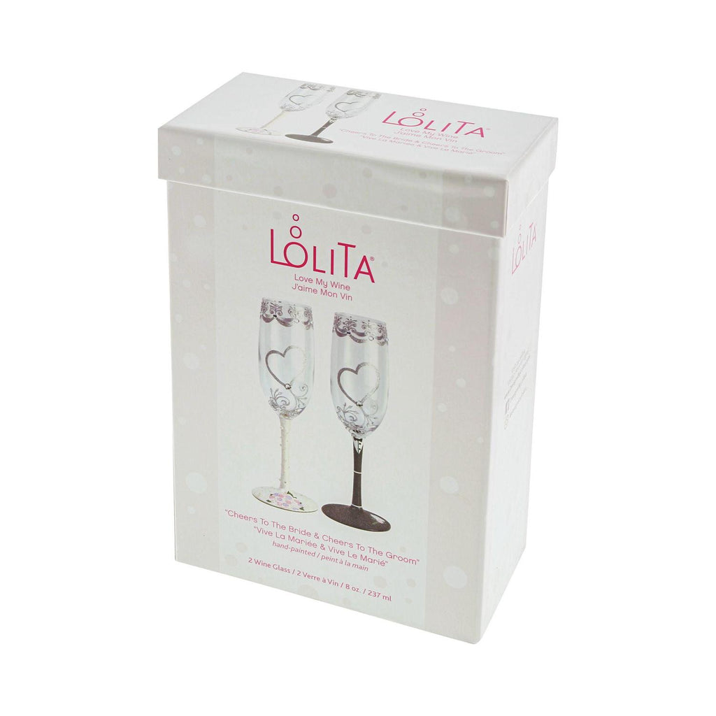 Cheers To The Bride & Cheers To The Groom Lolita Toasting Set