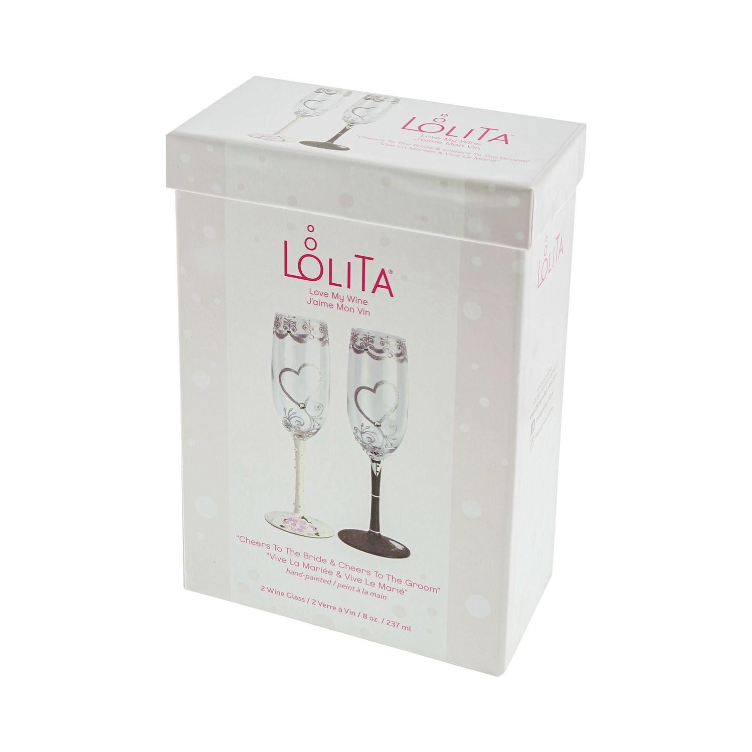 Cheers To The Bride & Cheers To The Groom Lolita Toasting Set
