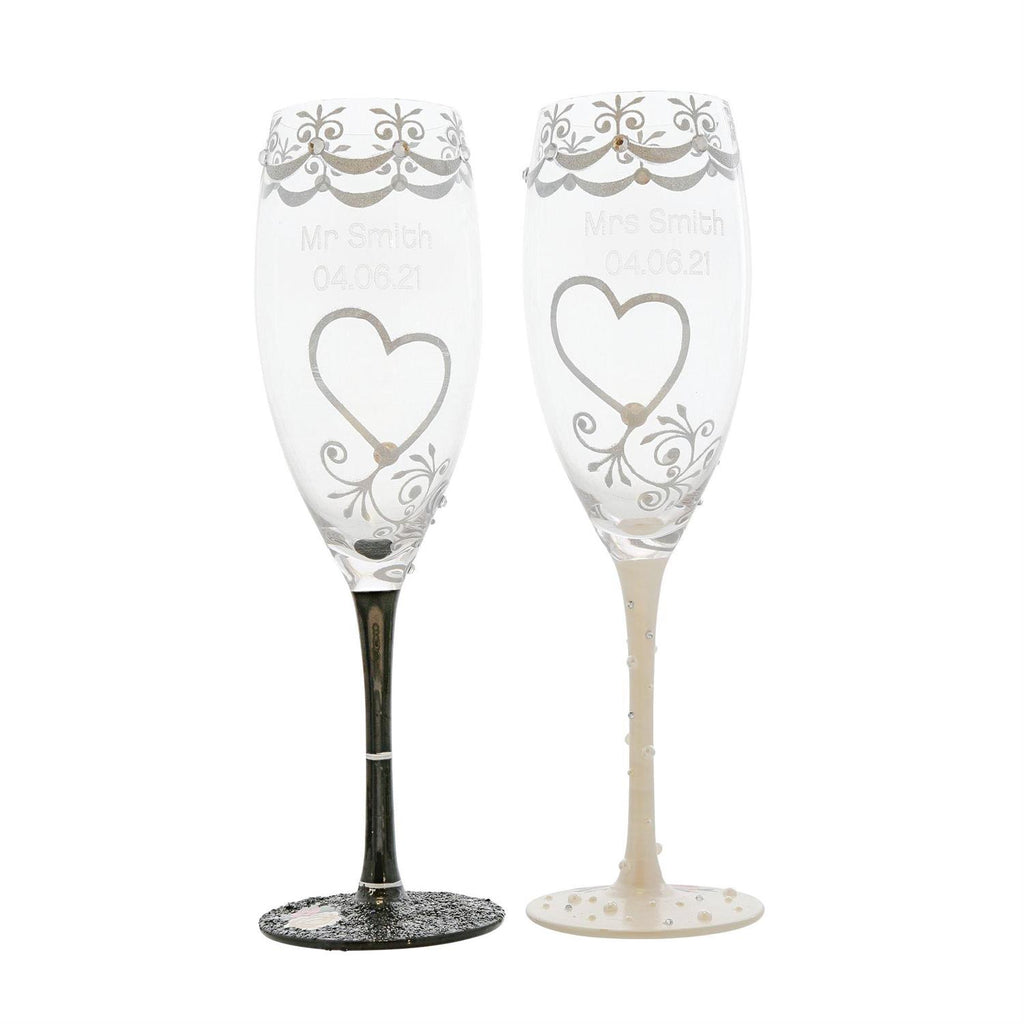 Cheers To The Bride & Cheers To The Groom Lolita Toasting Set