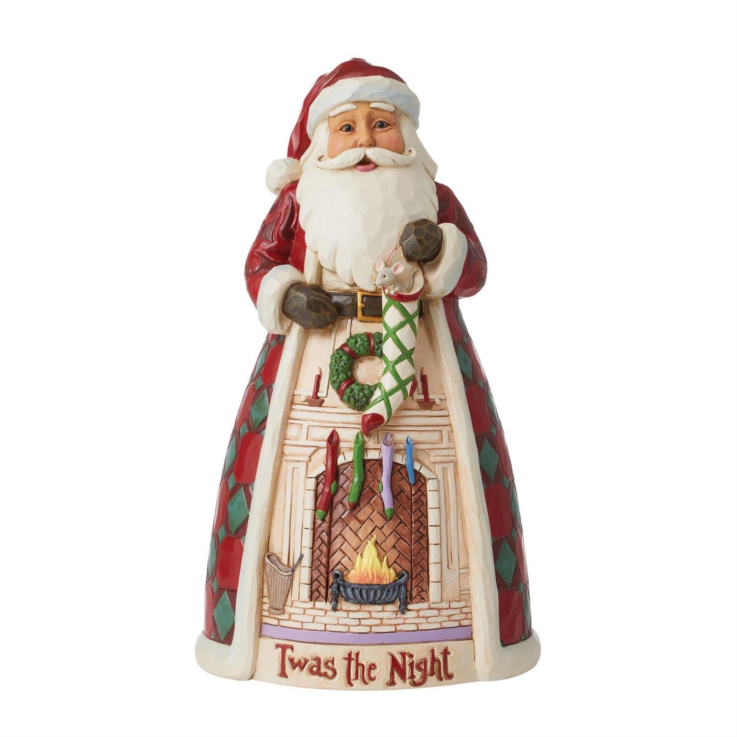 Jim Shore Twas the Night Santa w/Fireplace Figurine