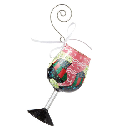 Dressed for the Holidays Lolita Mini Wine Glass Ornament