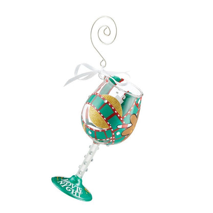 Holiday Movie Night Lolita Mini Wine Glass Ornament