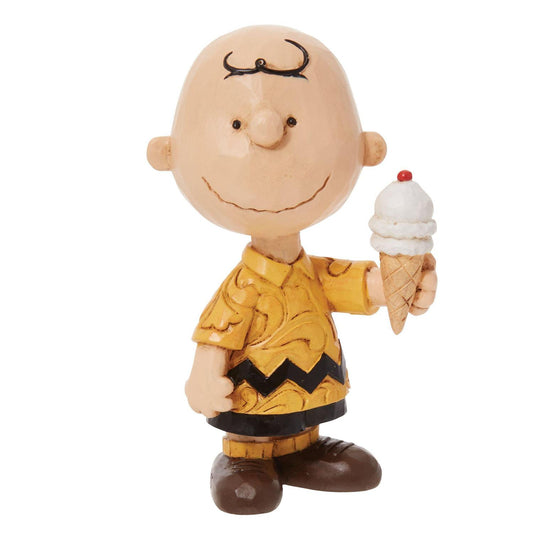 Jim Shore Mini Charlie Brown with Ice Cream