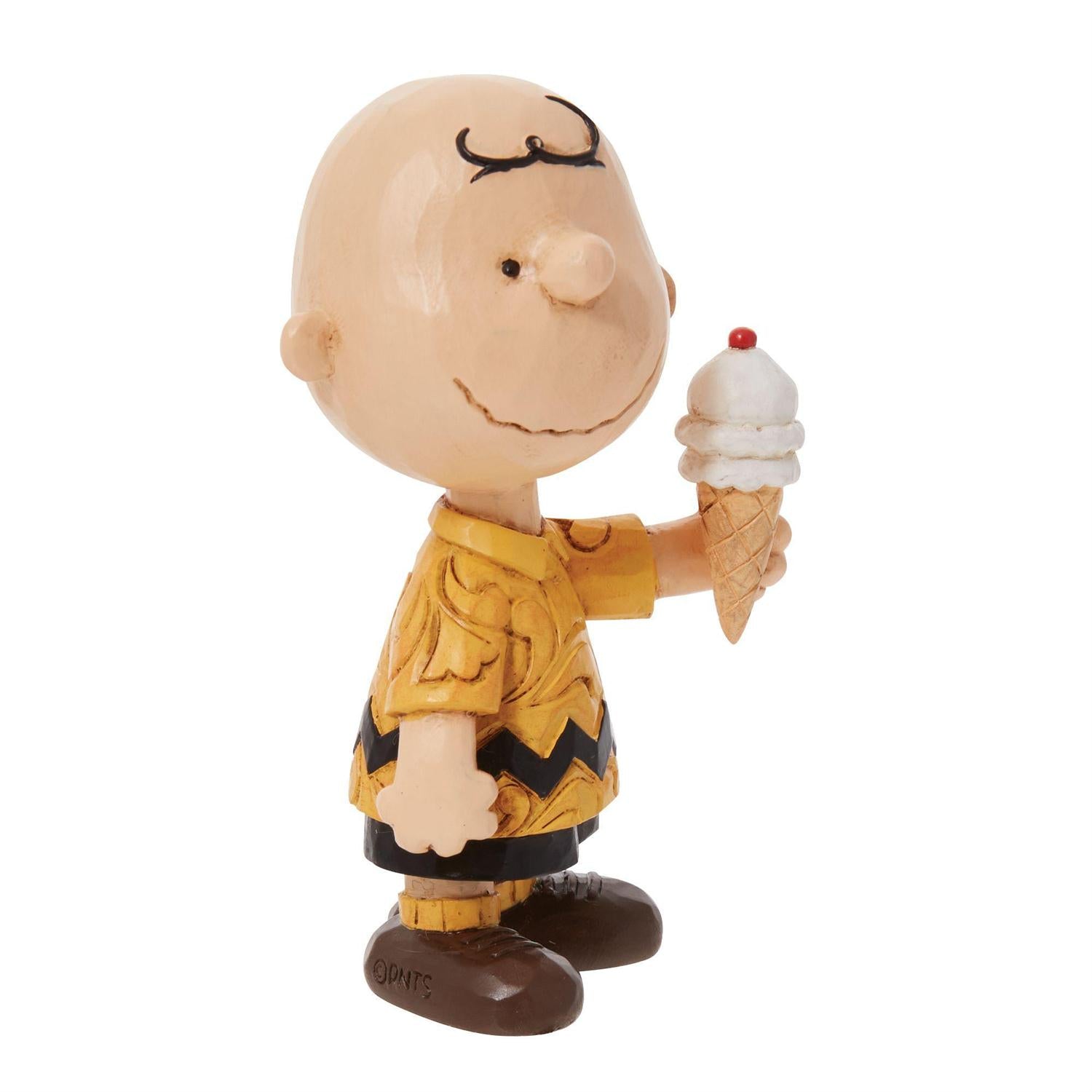 Jim Shore Mini Charlie Brown with Ice Cream
