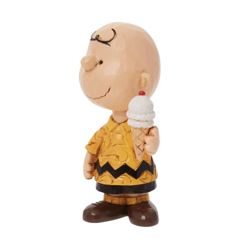 Jim Shore Mini Charlie Brown with Ice Cream