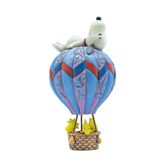 Jim Shore "Reaching New Heights" Snoopy Laying on Hot Air Balloon