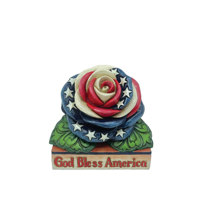 Jim Shore Mini Patriotic Rose