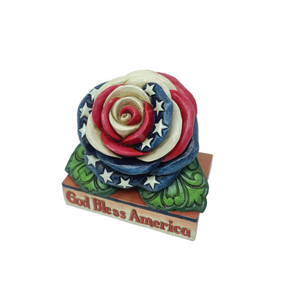 Jim Shore Mini Patriotic Rose